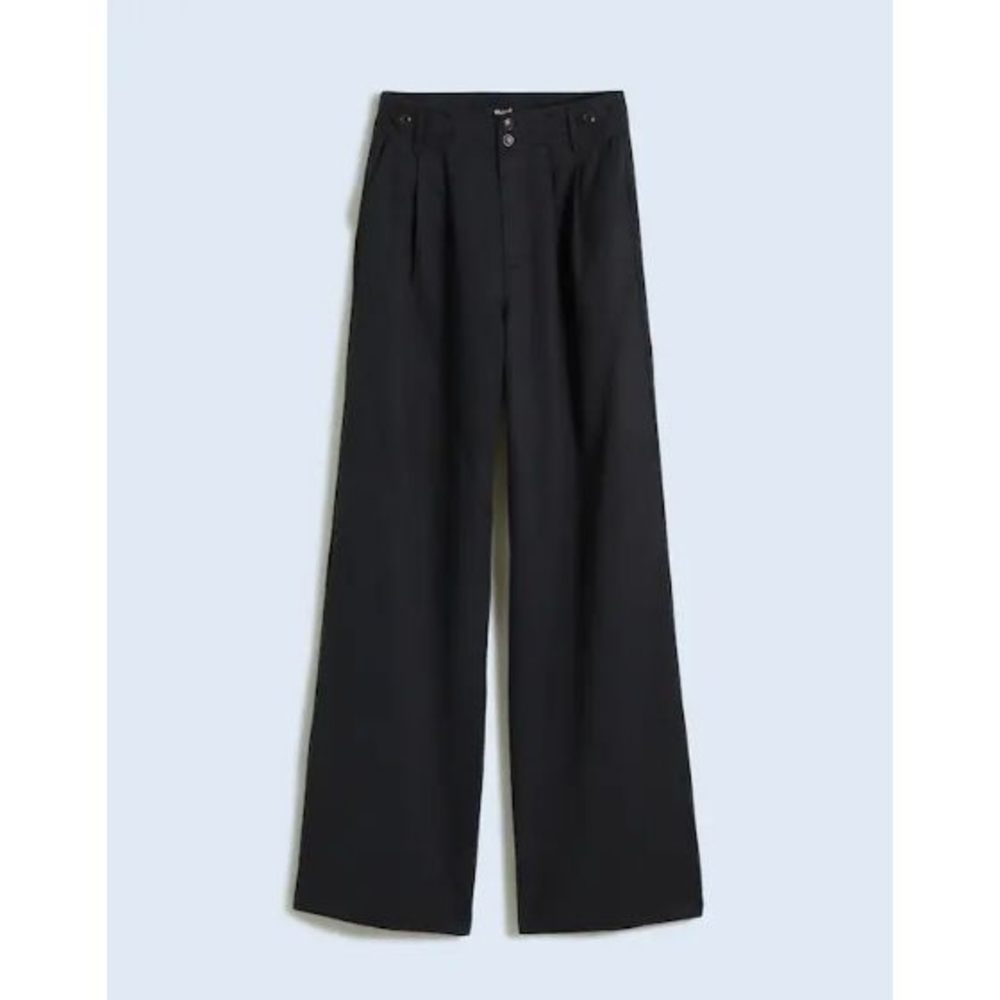 Madewell Curvy Harlow Wide-Leg Pant in Drapey Twill